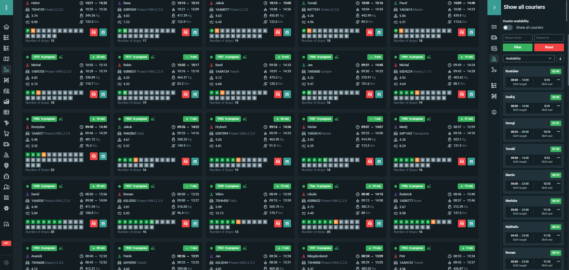 GAIA planovani rozvozu